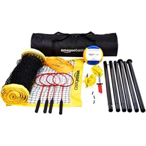 www.appr.com : Product image of amazonbasics-volleyball-badminton-combo-set-b07gxs216t